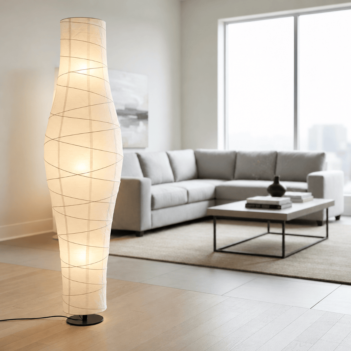 LampeHub Lampadaire Salon Abat Jour