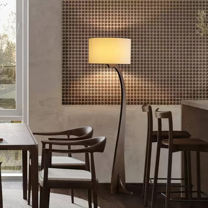 LampeHub Lampadaire Salon Bois