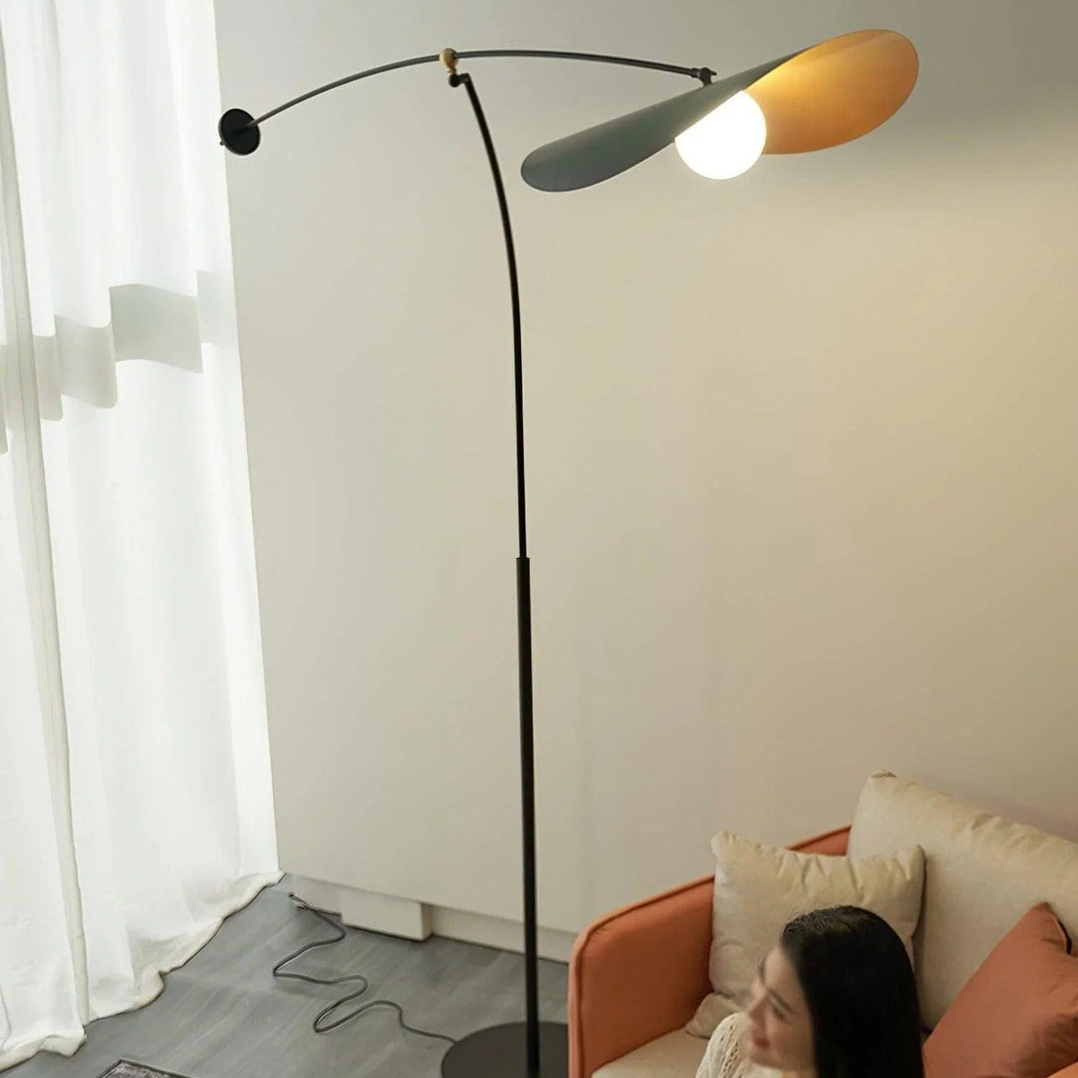 LampeHub Lampadaire Salon Noir