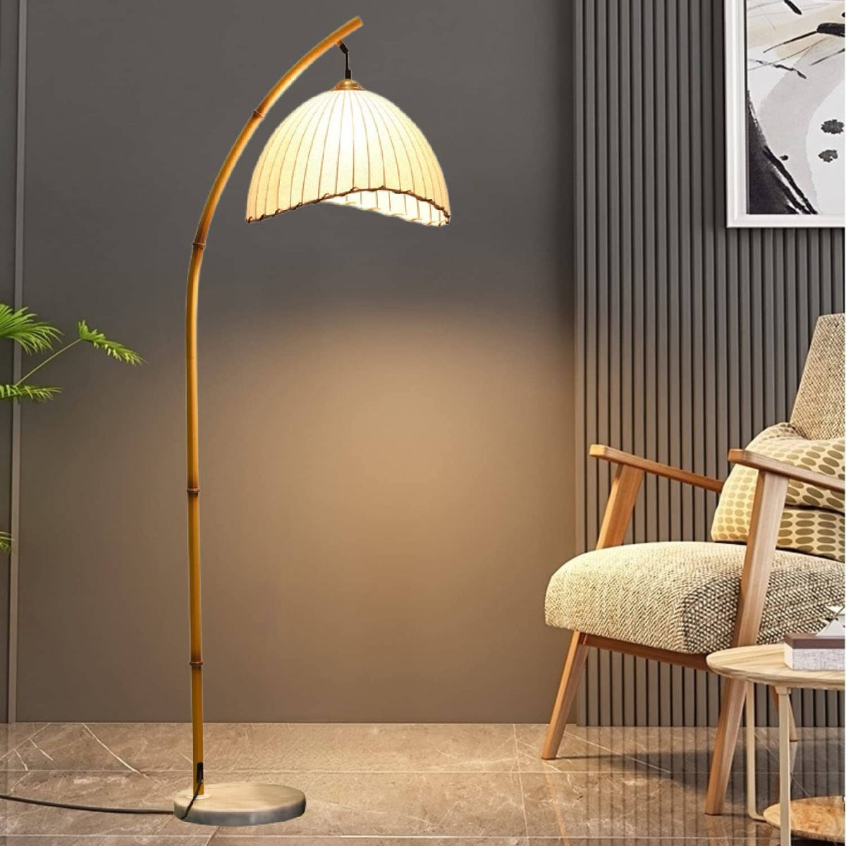 LampeHub Lampadaire Salon Rotin