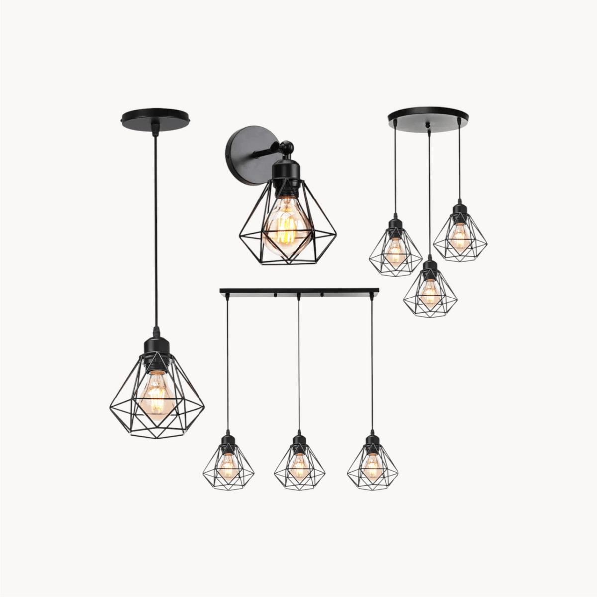 LampeHub Lampadaire Suspendu Abat jour