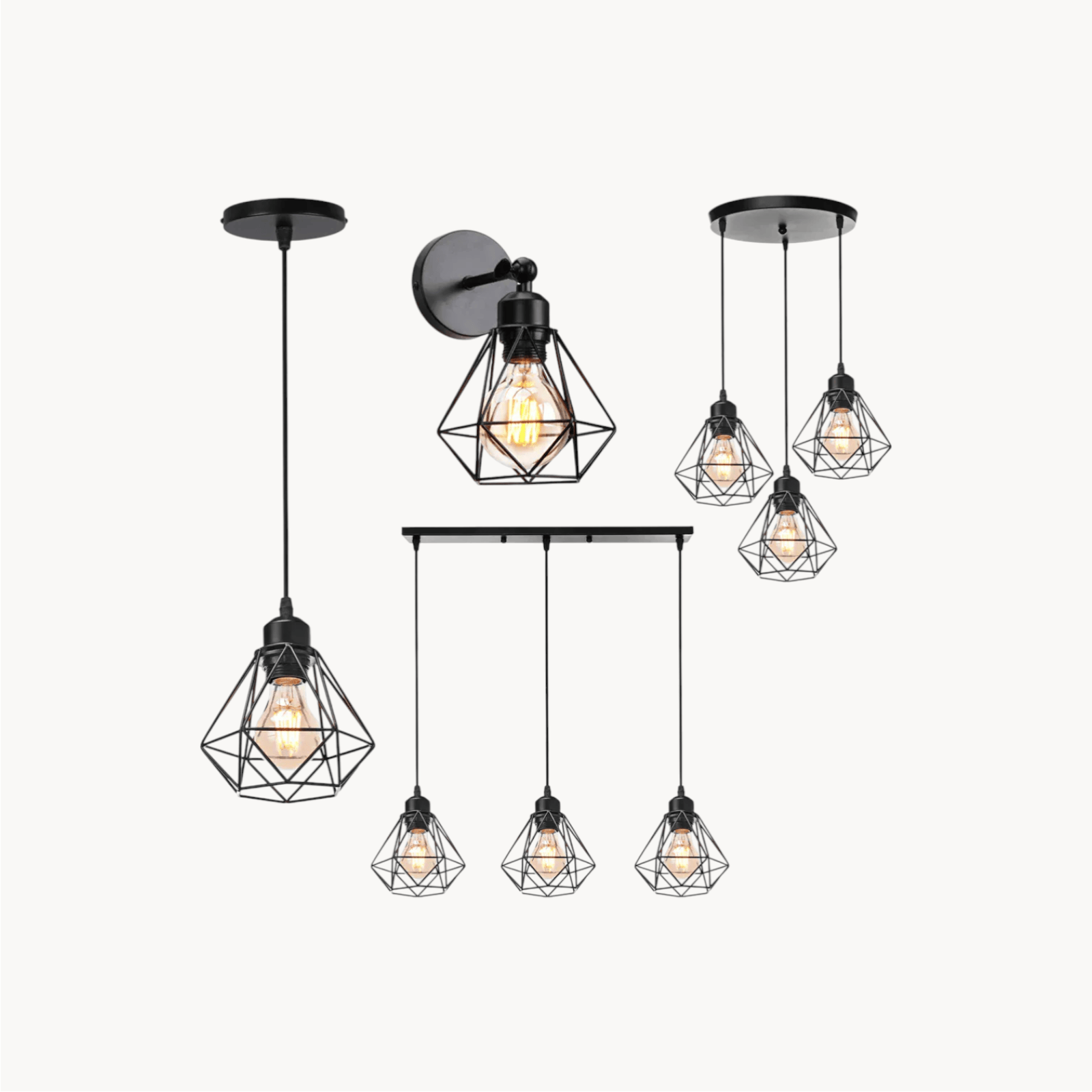 LampeHub Lampadaire Suspendu Abat jour