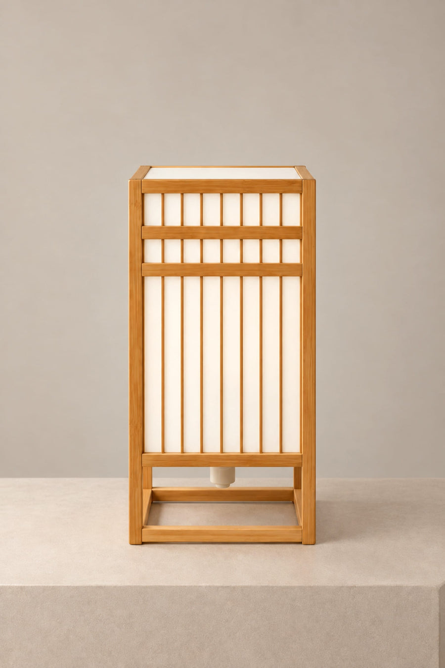 Lampe de Chevet Bambou Lanterne Japonaise – Cadre Ajouré