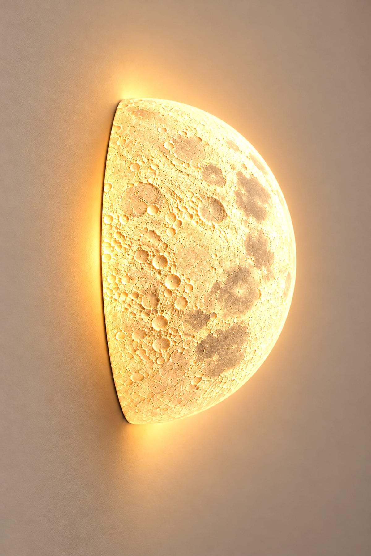 LampeHub Lampe Applique Bauhaus Demi-Lune – Lumière Murale Lunaire LED