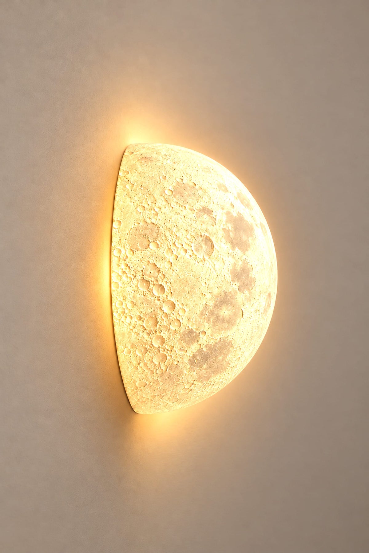 LampeHub Lampe Applique Bauhaus Demi-Lune – Lumière Murale Lunaire LED