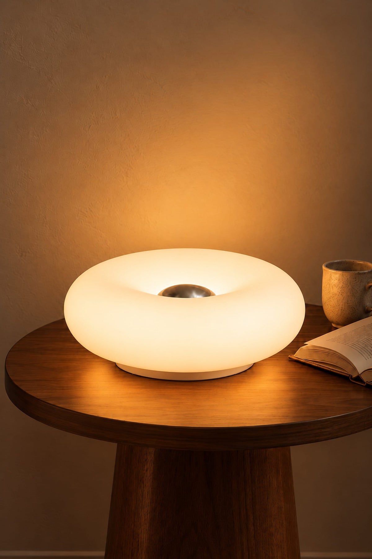 LampeHub Lampe Bauhaus Donut LED Multicolore – Lampe de Chevet Tactile