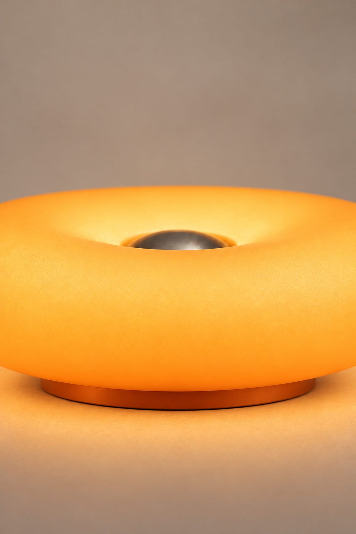 LampeHub Lampe Bauhaus Donut Orange – Lampe de Chevet Tactile