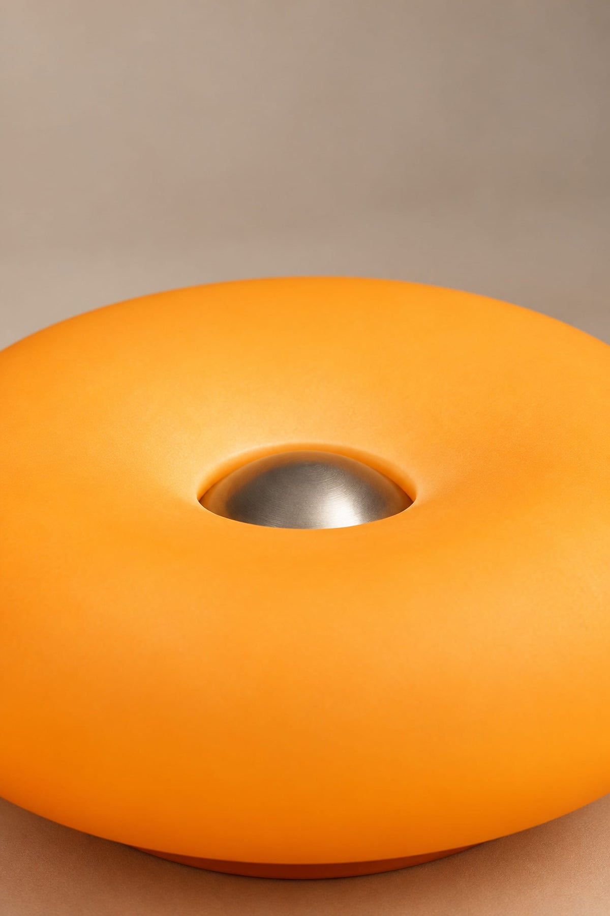 LampeHub Lampe Bauhaus Donut Orange – Lampe de Chevet Tactile