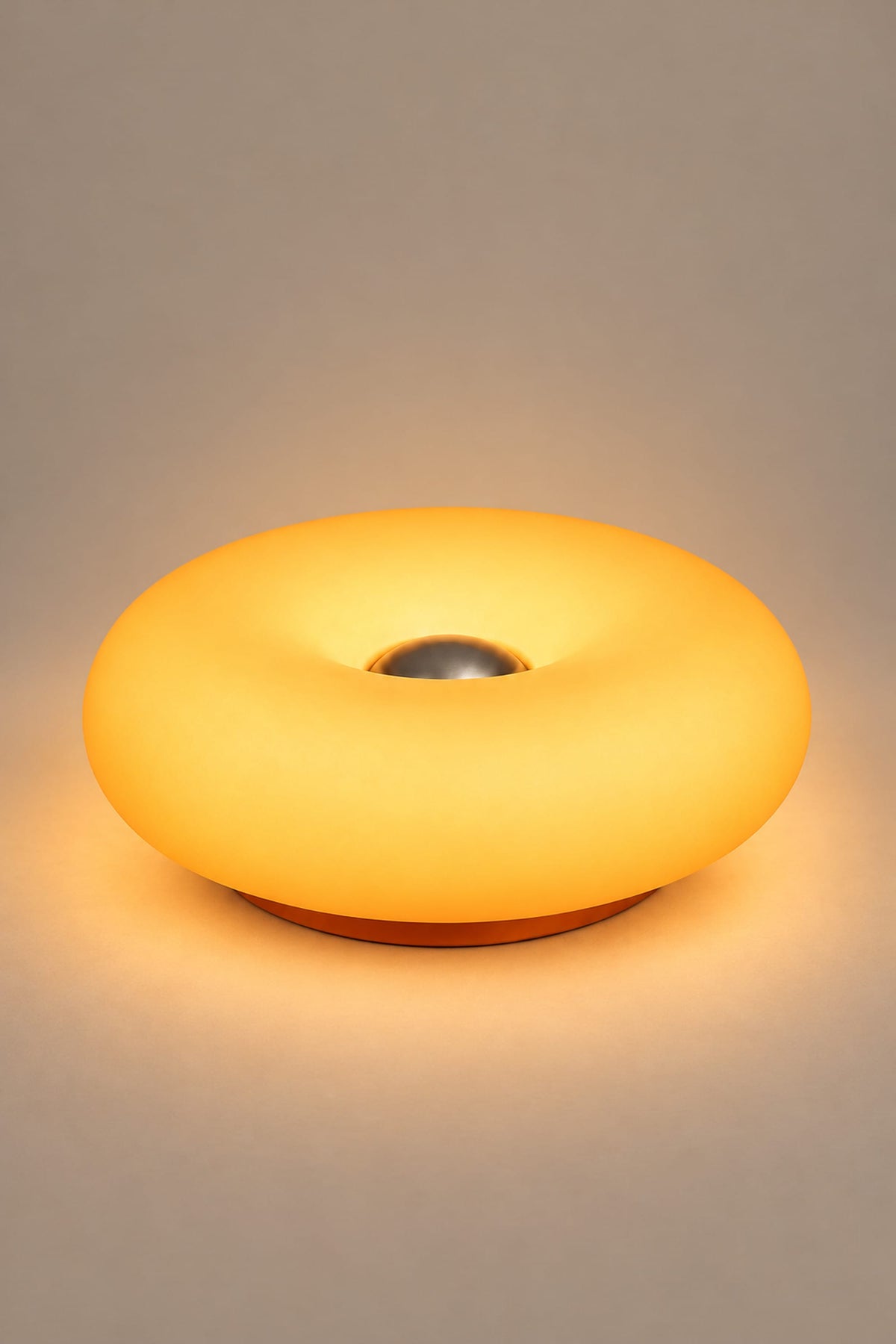 LampeHub Lampe Bauhaus Donut Orange – Lampe de Chevet Tactile