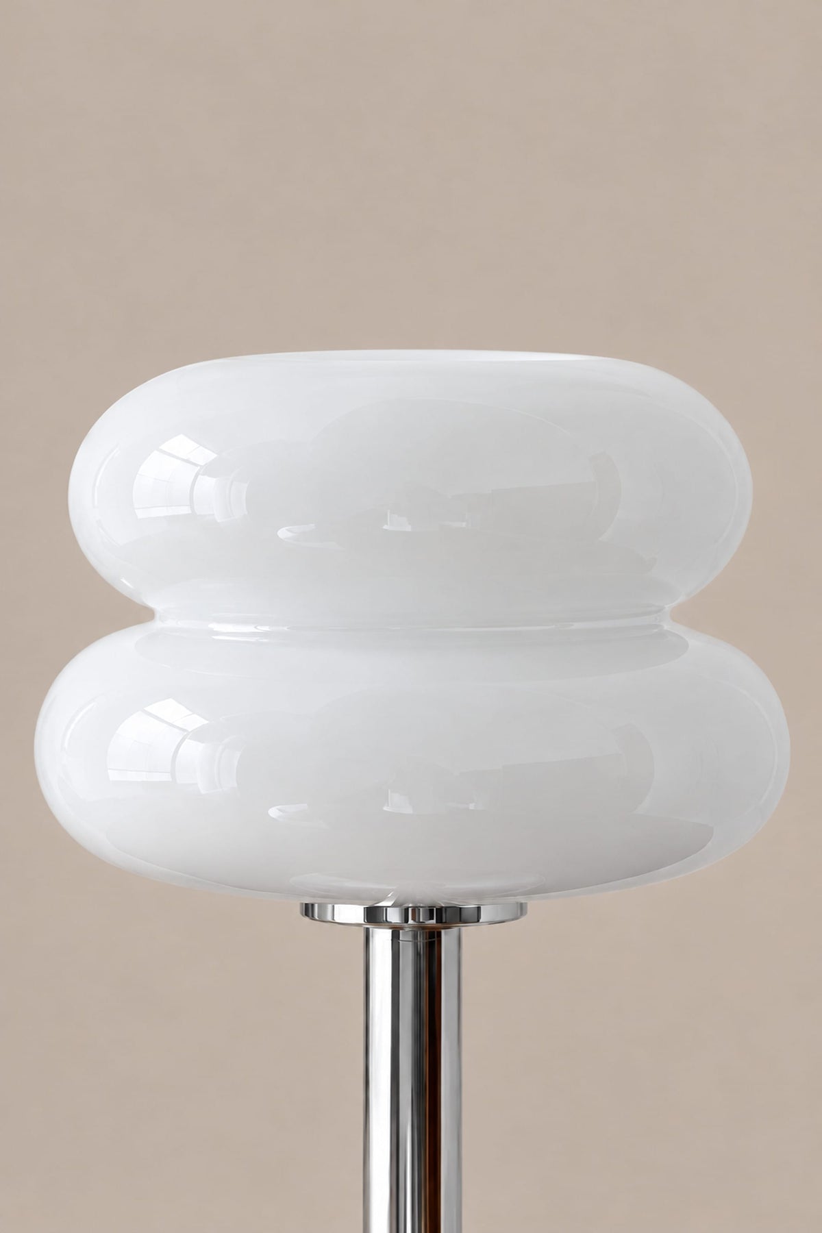 LampeHub Lampe Bauhaus Verre Blanc – Lampe de Chevet Rétro
