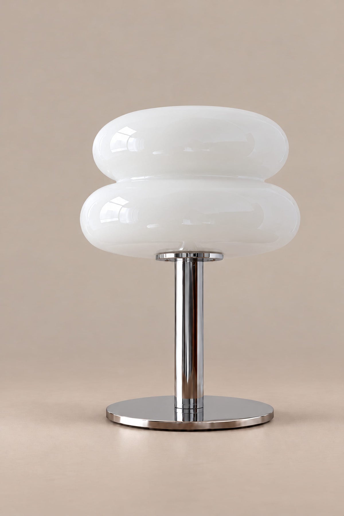 LampeHub Lampe Bauhaus Verre Blanc – Lampe de Chevet Rétro