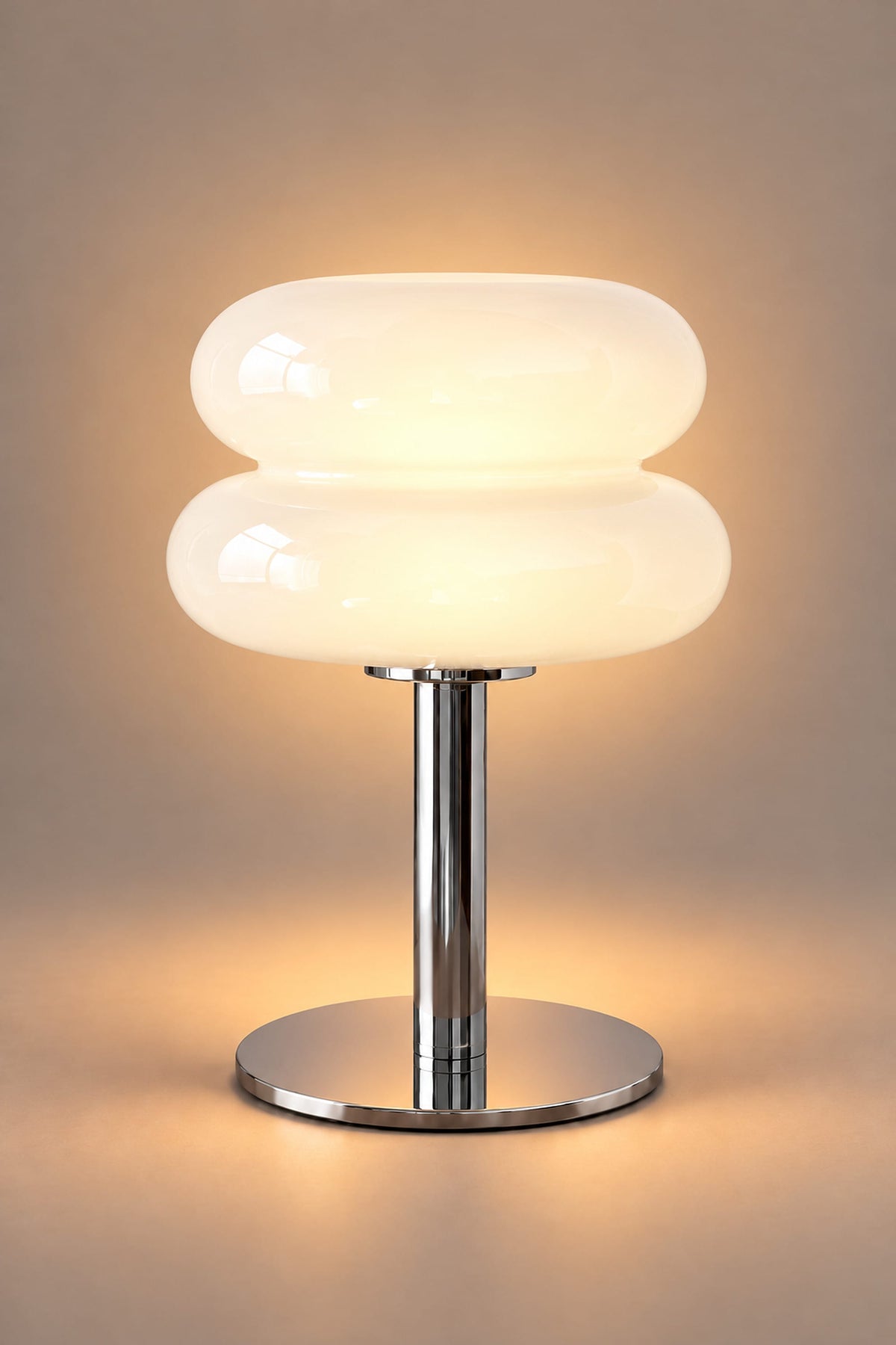 LampeHub Lampe Bauhaus Verre Blanc – Lampe de Chevet Rétro