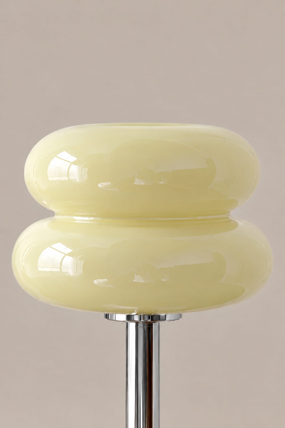 LampeHub Lampe Bauhaus Verre Crème – Lampe de Chevet Rétro