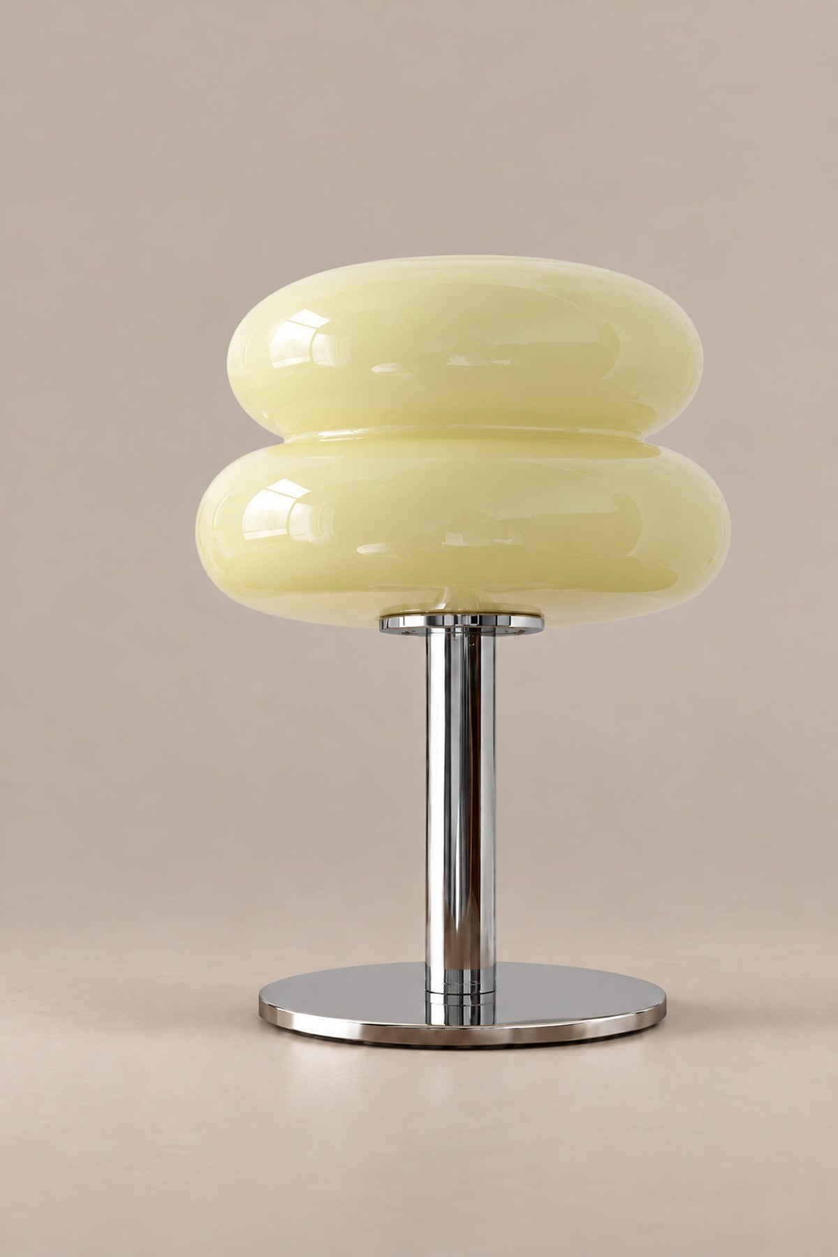 LampeHub Lampe Bauhaus Verre Crème – Lampe de Chevet Rétro