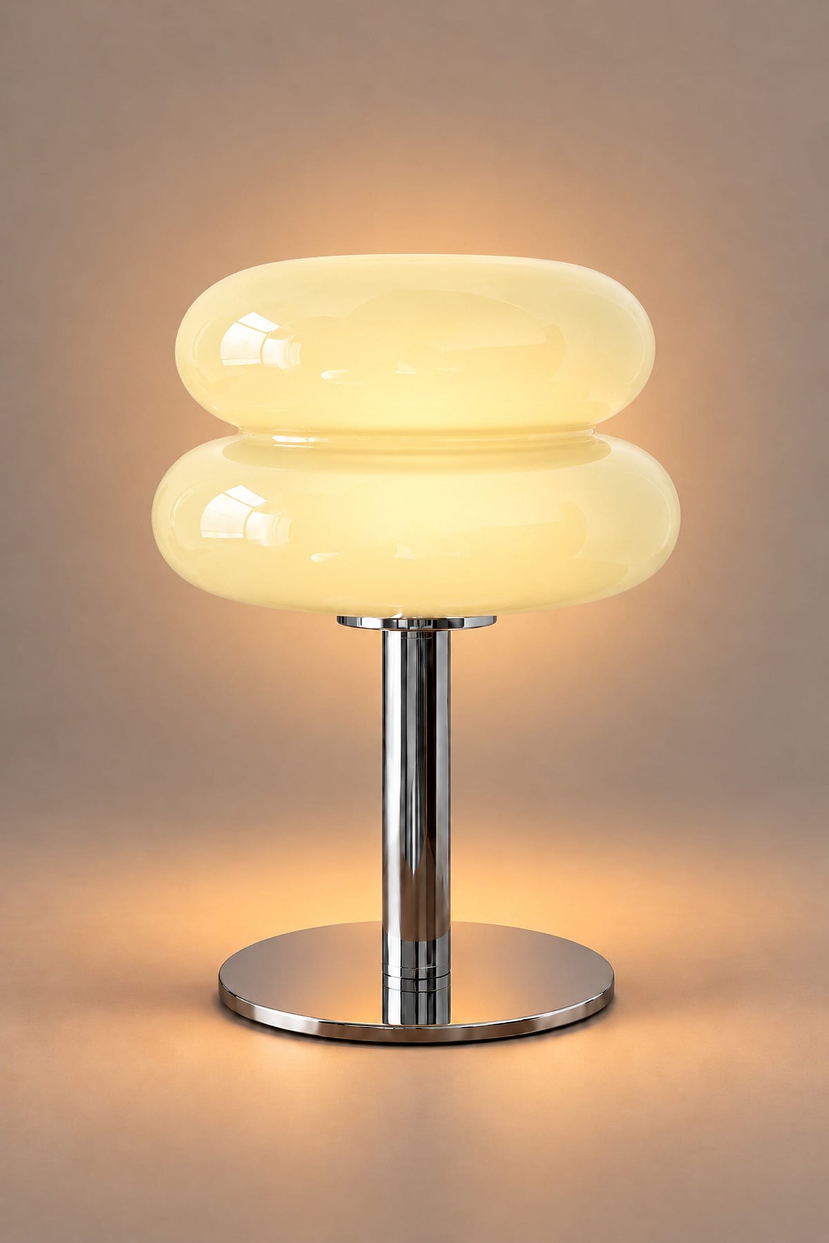 LampeHub Lampe Bauhaus Verre Crème – Lampe de Chevet Rétro