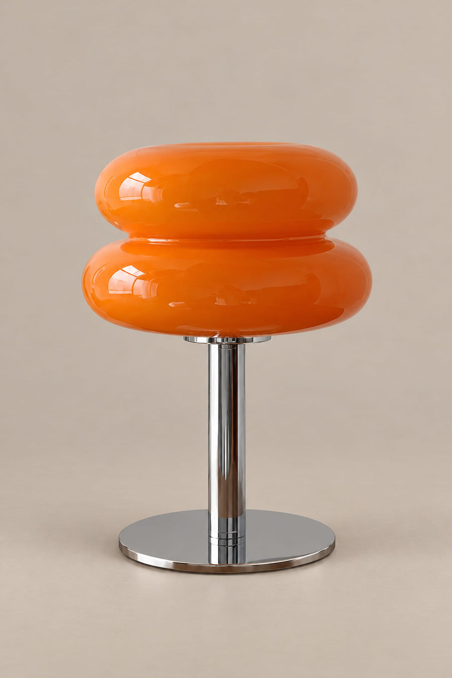 Lampe de Chevet Bauhaus en Verre Orange – Lampe à Poser Rétro Années 70
