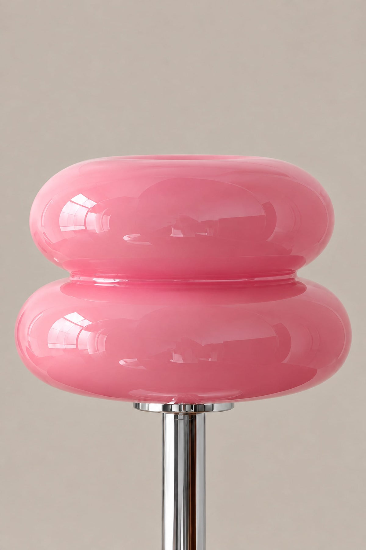 LampeHub Lampe Bauhaus Verre Rose – Lampe de Chevet Rétro