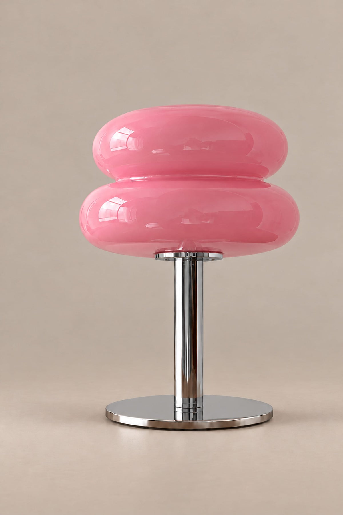 LampeHub Lampe Bauhaus Verre Rose – Lampe de Chevet Rétro