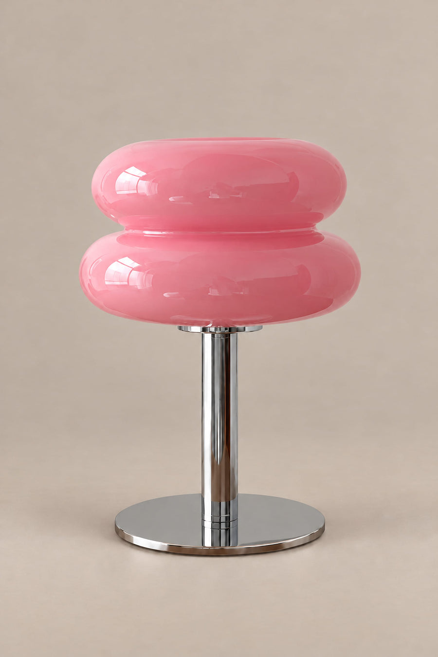 Lampe de Chevet Bauhaus en Verre Rose – Lampe à Poser Rétro Années 70