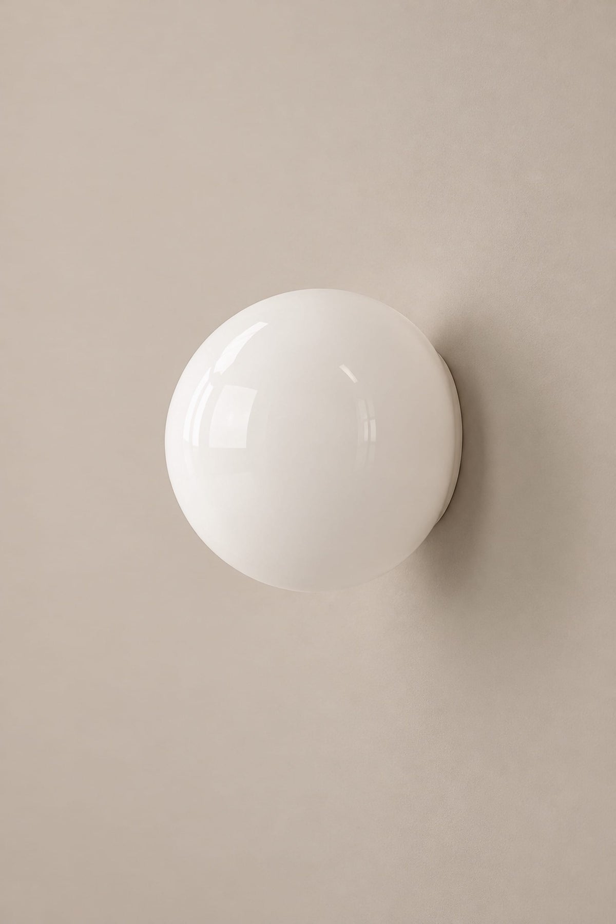 LampeHub Lampe Boule brillante 15 cm / Blanc chaud Applique Bauhaus Boule Opaline – Globe en Verre Blanc Laiteux