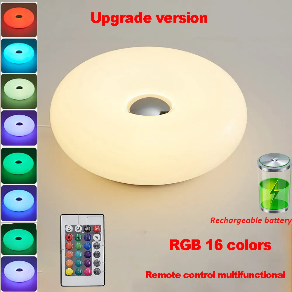 LampeHub Lampe de chevet Champignon Tactile Orange