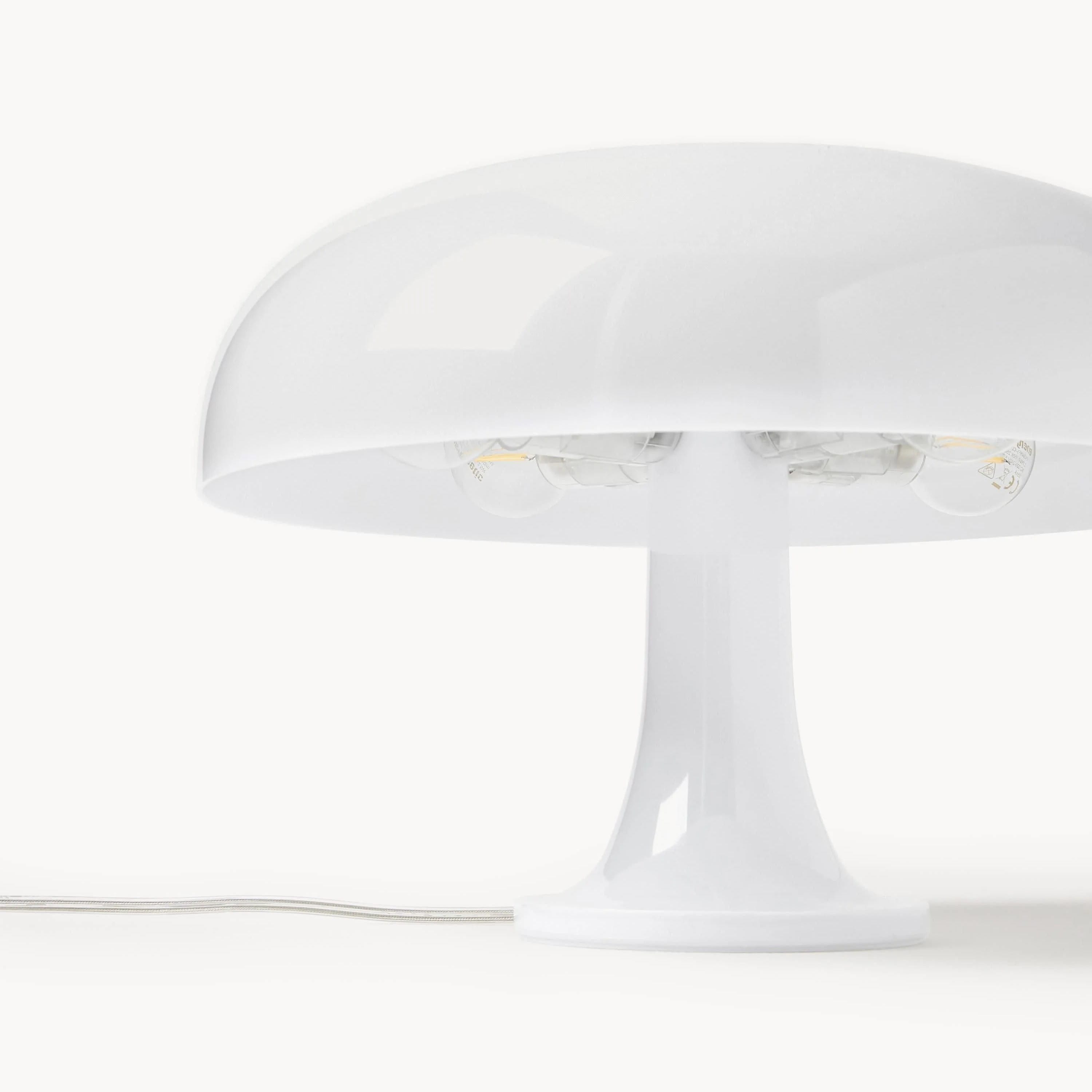 LampeHub Lampe de chevet Design Champignon Nessino Blanc