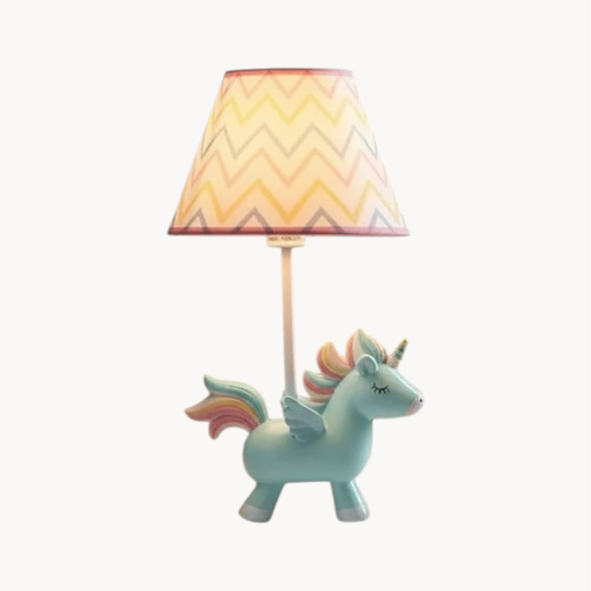 LampeHub Lampe de chevet Enfant Licorne Bleu