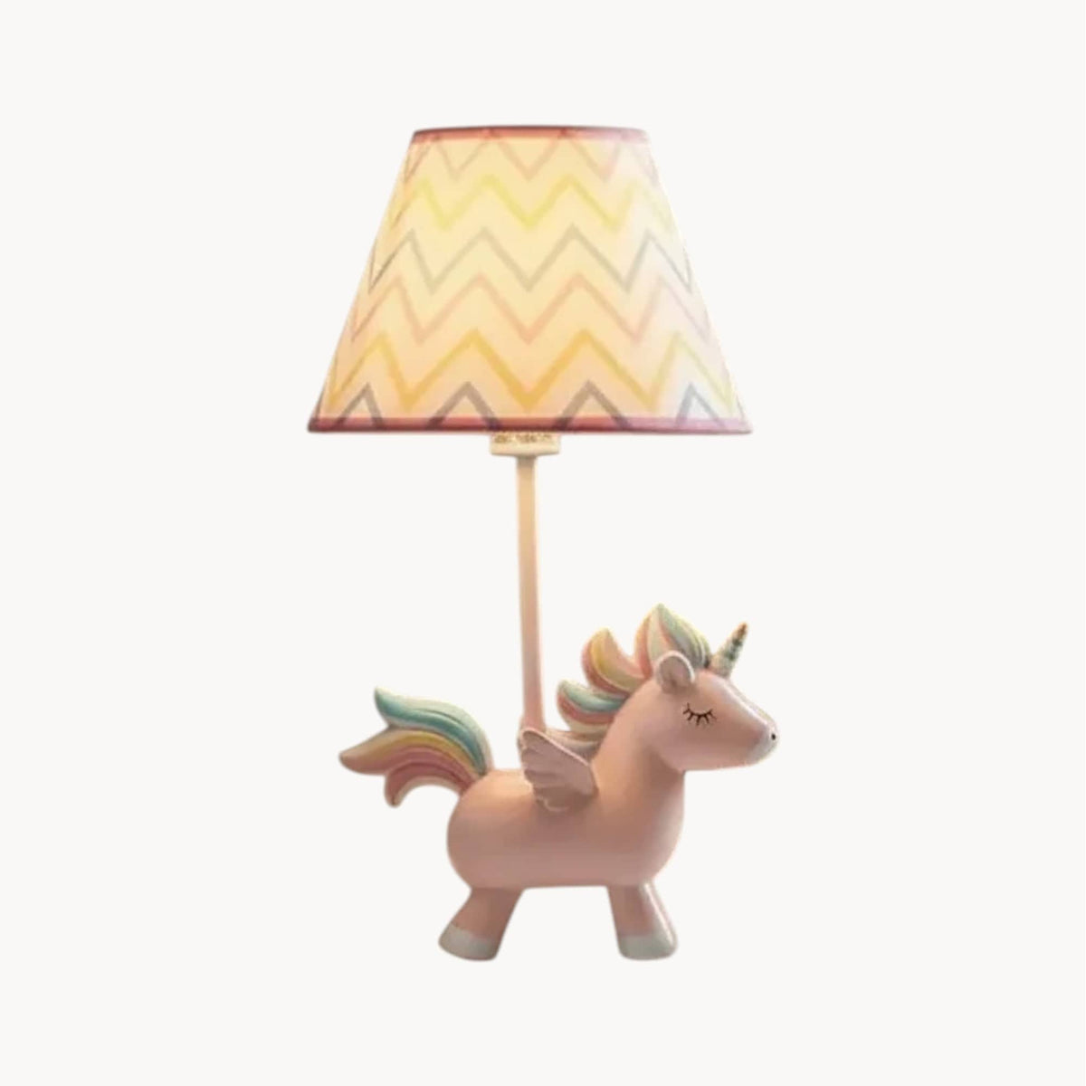 LampeHub Lampe de chevet Enfant Licorne Rose