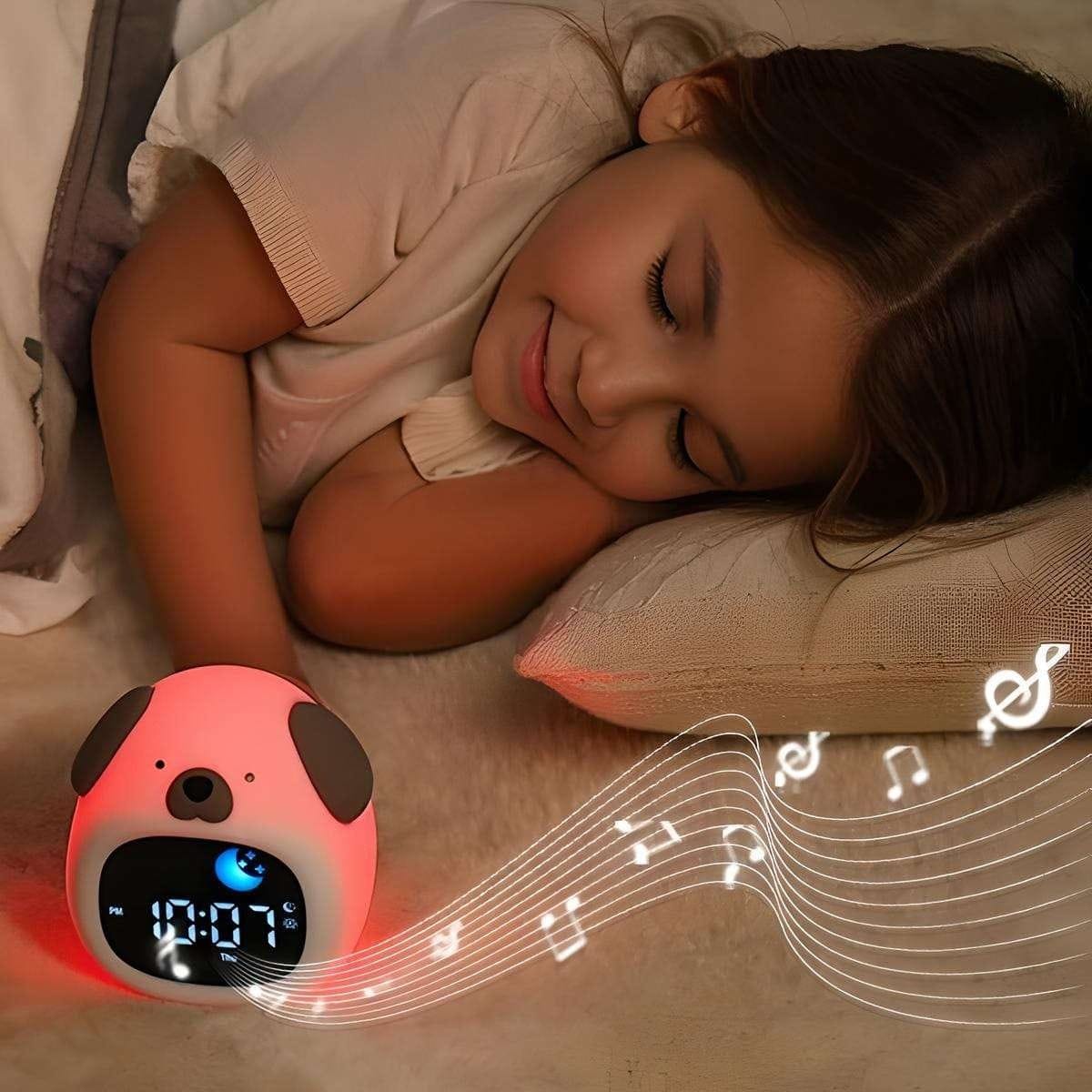 LampeHub Lampe de chevet Enfant Reveil Chien