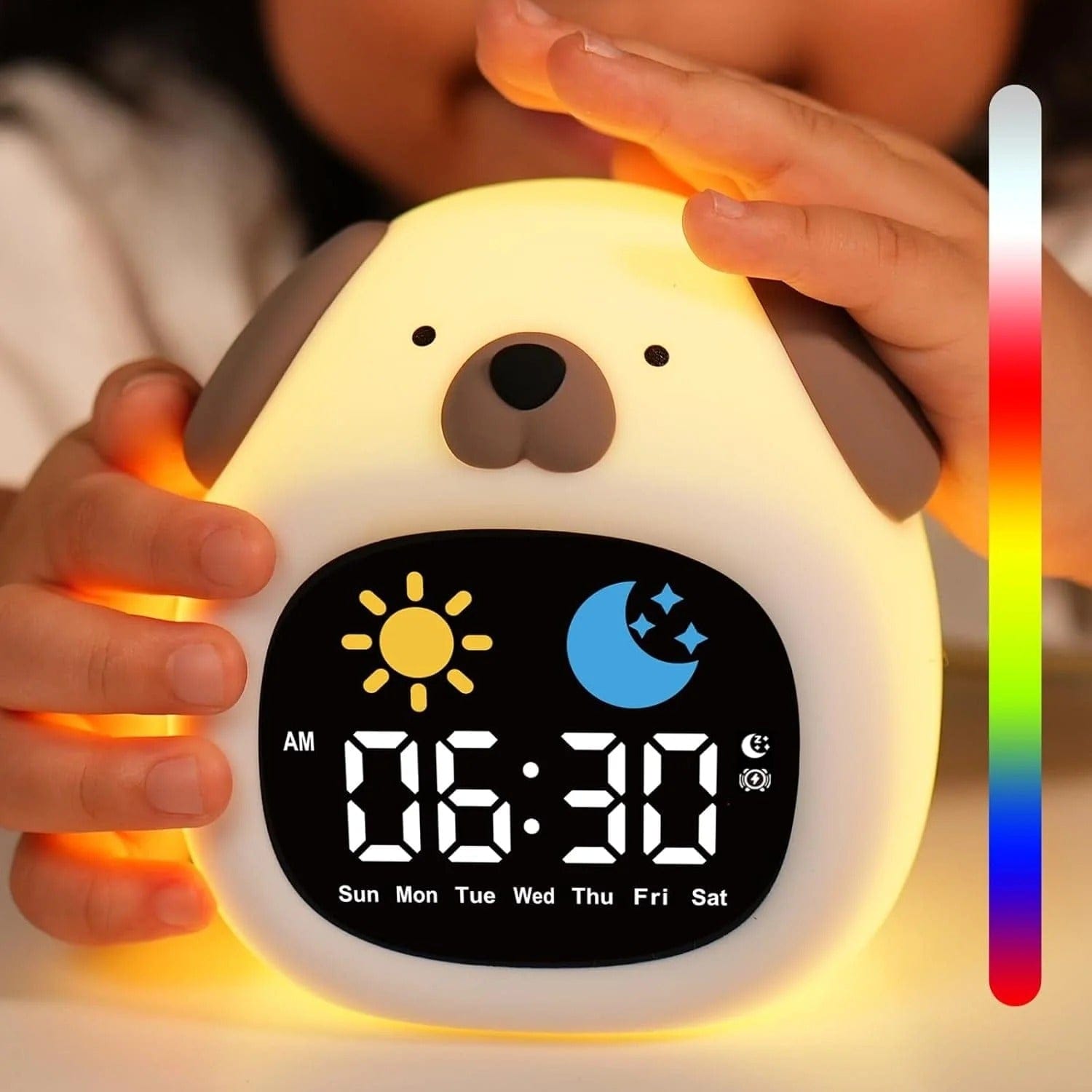 LampeHub Lampe de chevet Enfant Reveil Chien