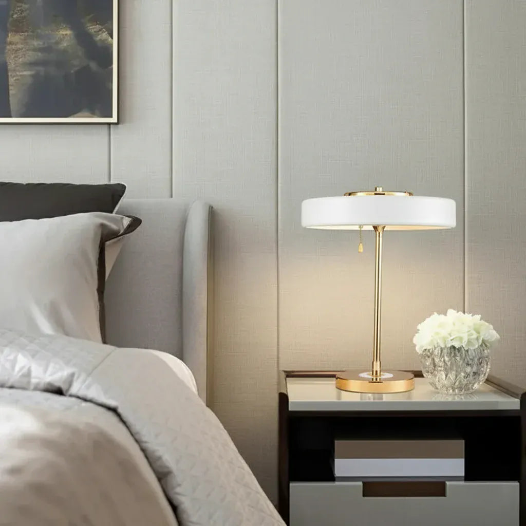 LampeHub Lampe de chevet Luxe Nordique Blanche
