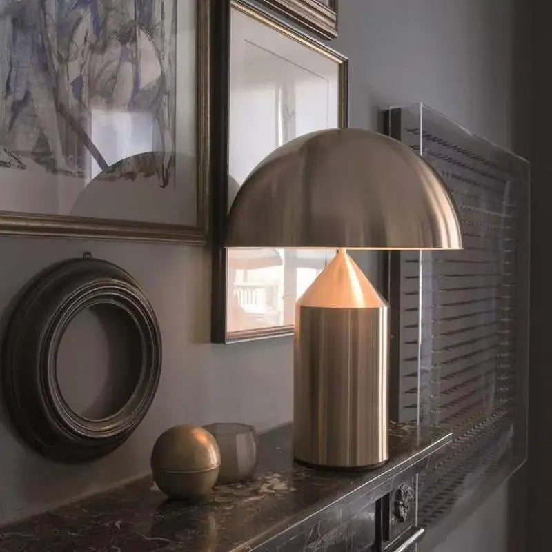 Dimensions – Lampe de chevet Moderne Champignon Doré