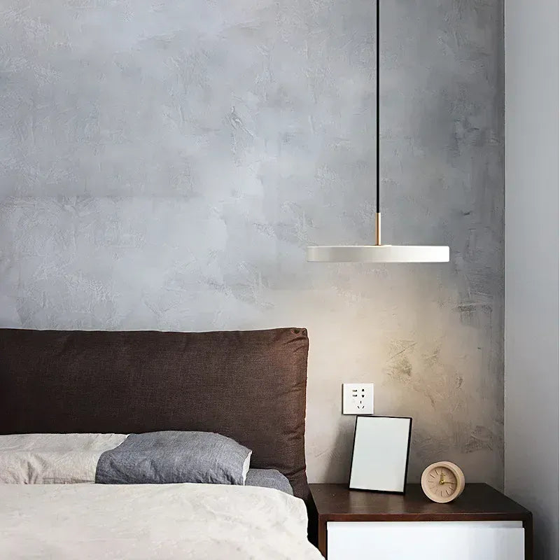 LampeHub Lampe de Chevet Plate Bleu