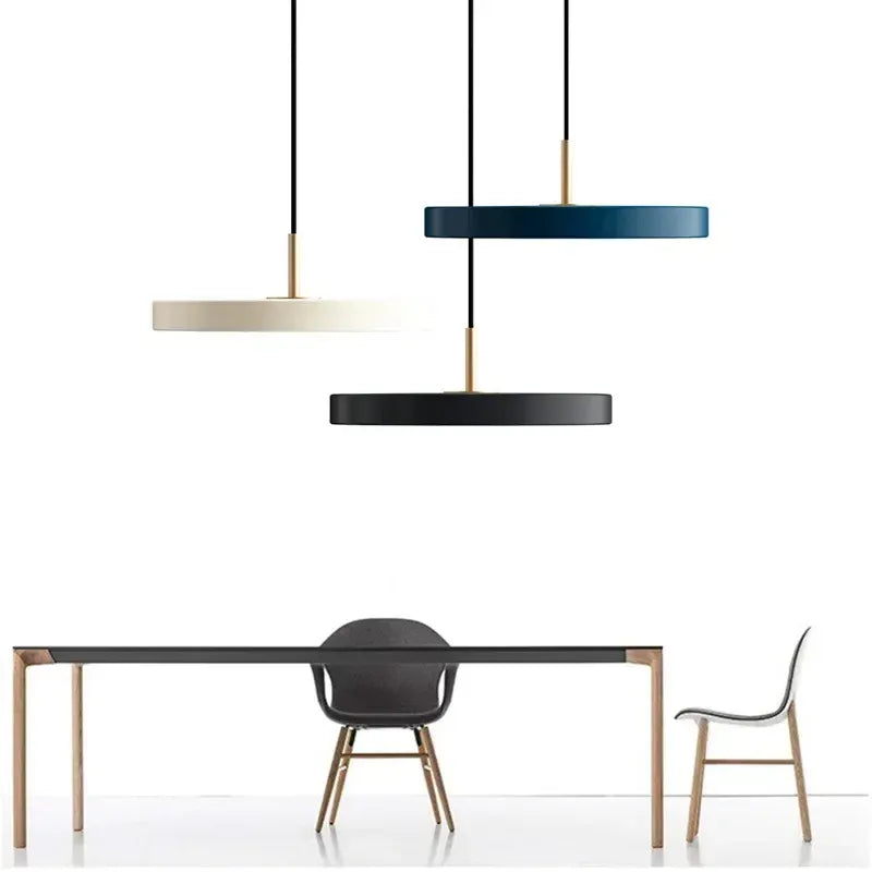 LampeHub Lampe de Chevet Plate Bleu