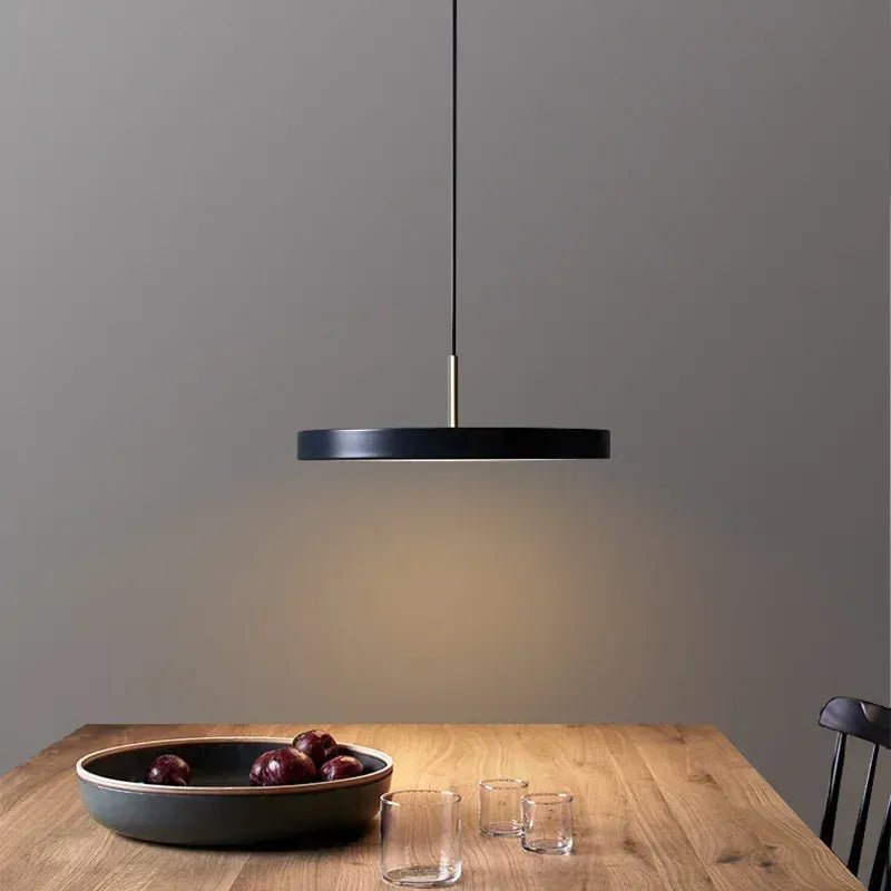 LampeHub Lampe de Chevet Plate Bleu