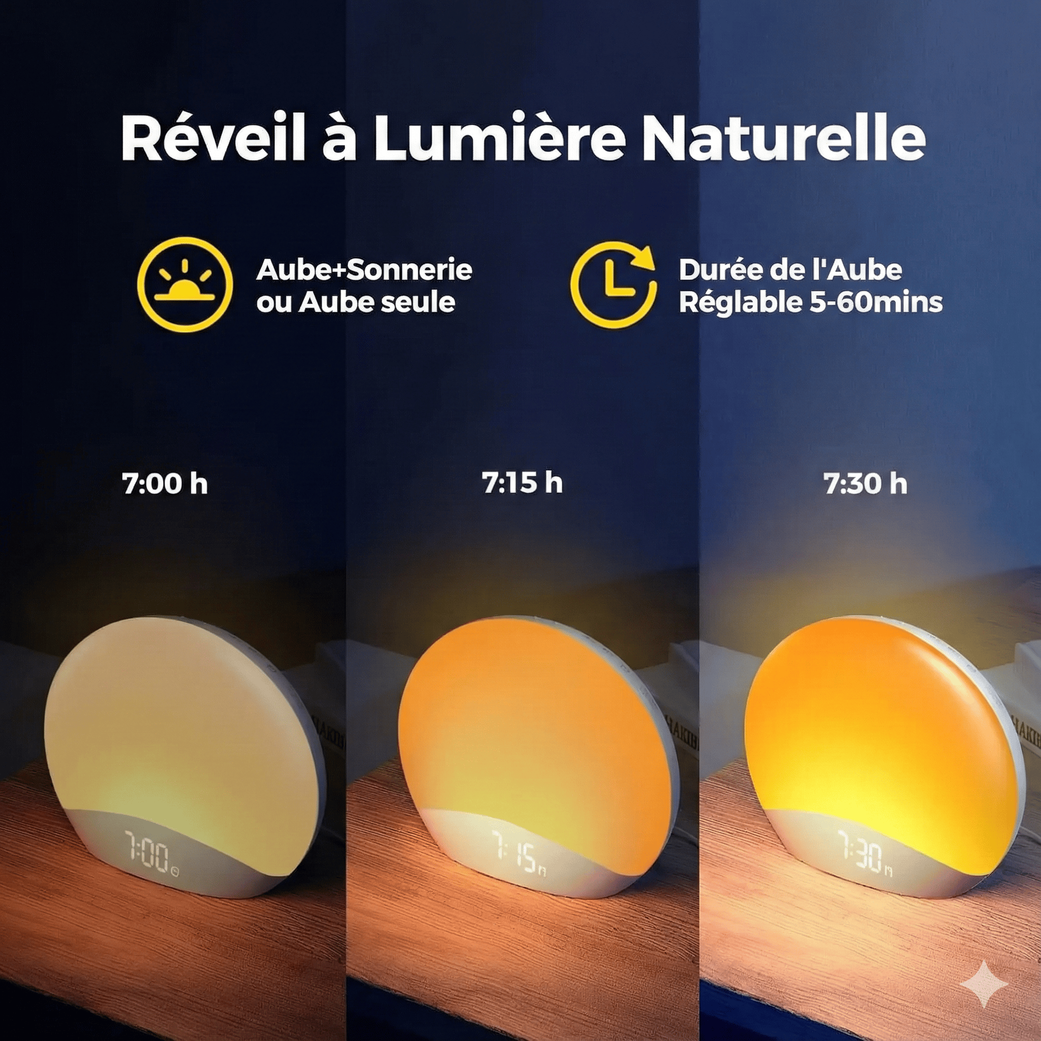 LampeHub Lampe de chevet Réveil Naturel