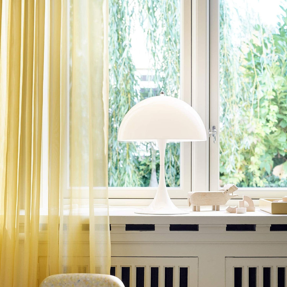 LampeHub Lampe de chevet style Panthella Blanc