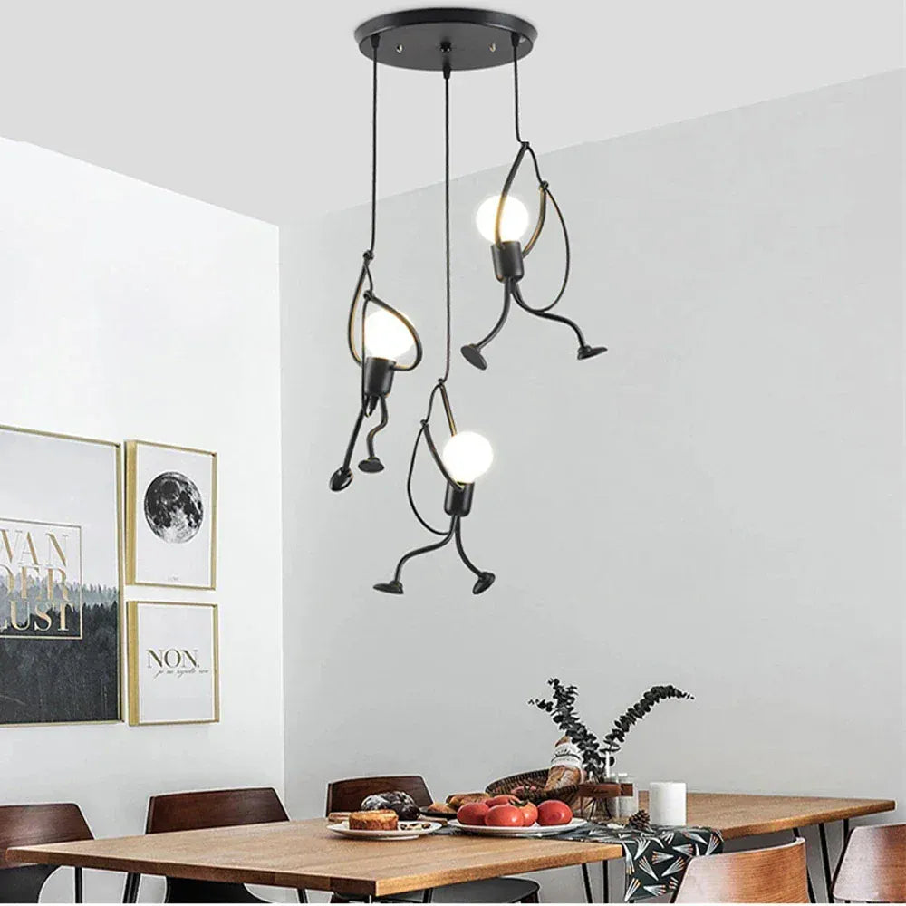 LampeHub Lampe de chevet Suspendu Lumière Noir