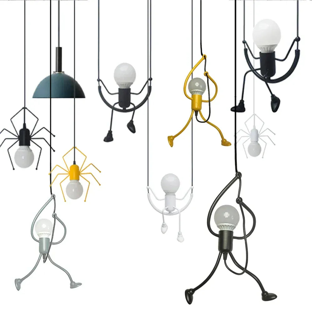 LampeHub Lampe de chevet Suspendu Lumière Noir