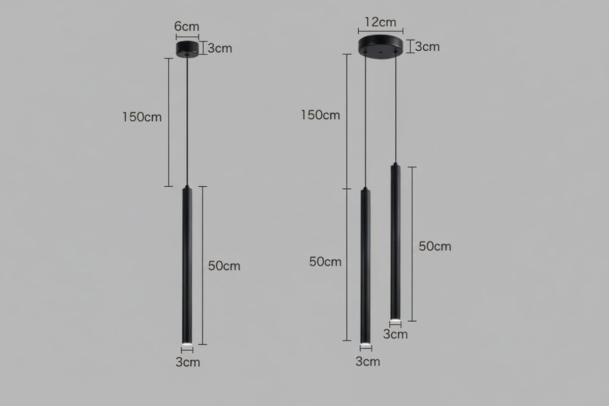 LampeHub Lampe de chevet Suspendu Noir