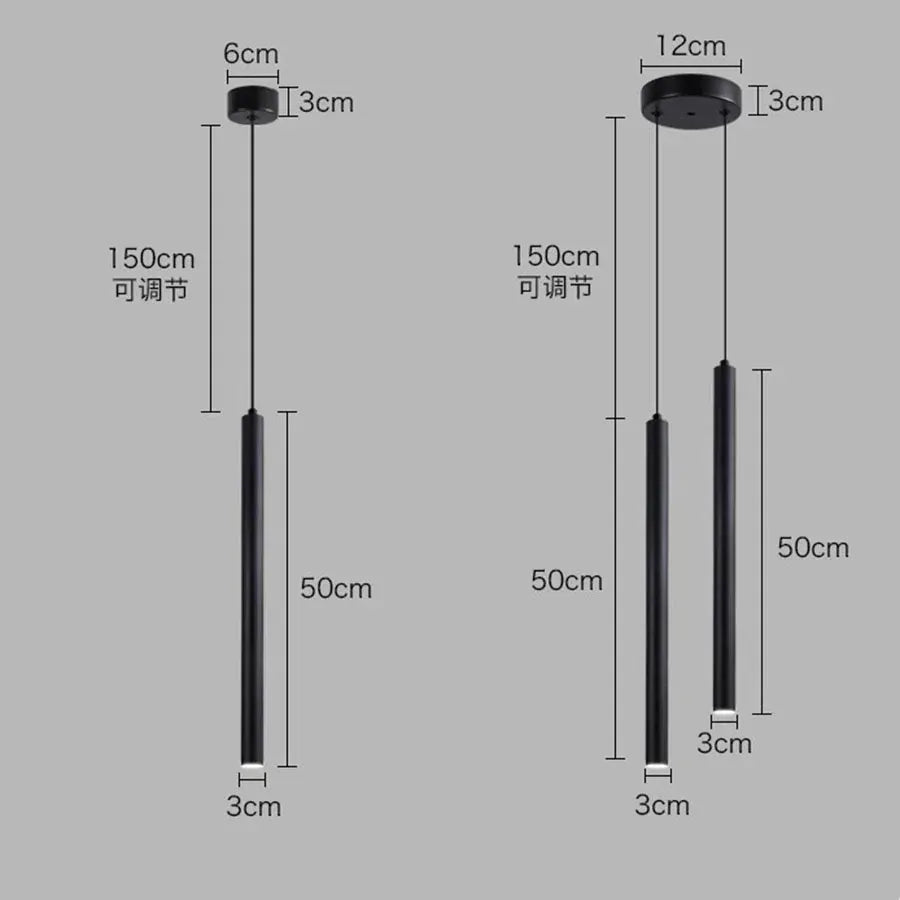 LampeHub Lampe de chevet Suspendu Noir