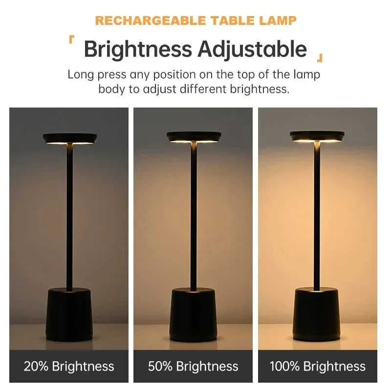LampeHub Lampe de chevet Tactile Sans-fil Argent