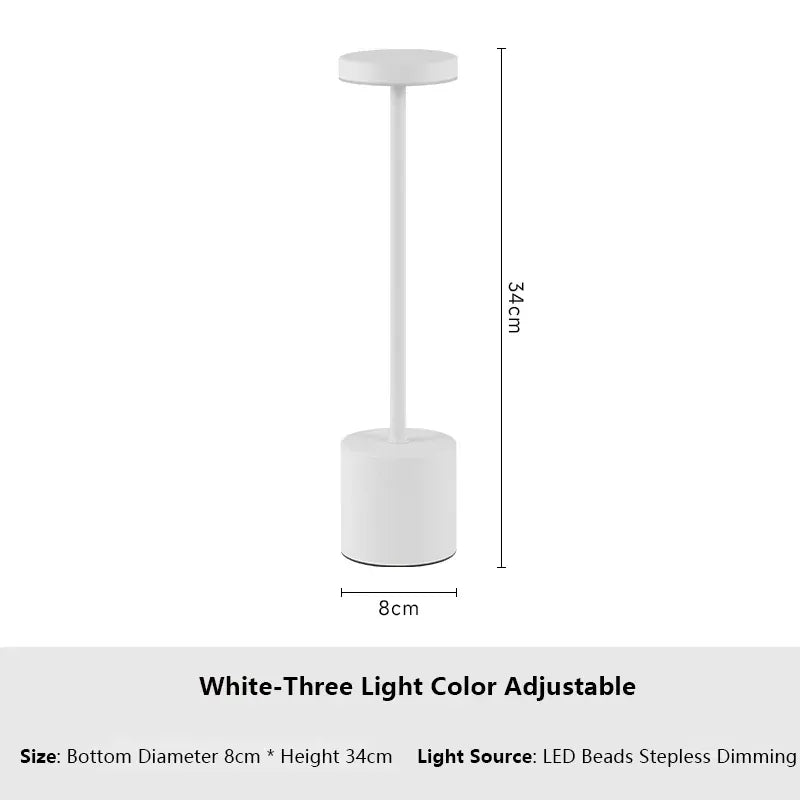 LampeHub Lampe de chevet Tactile Sans-fil Argent