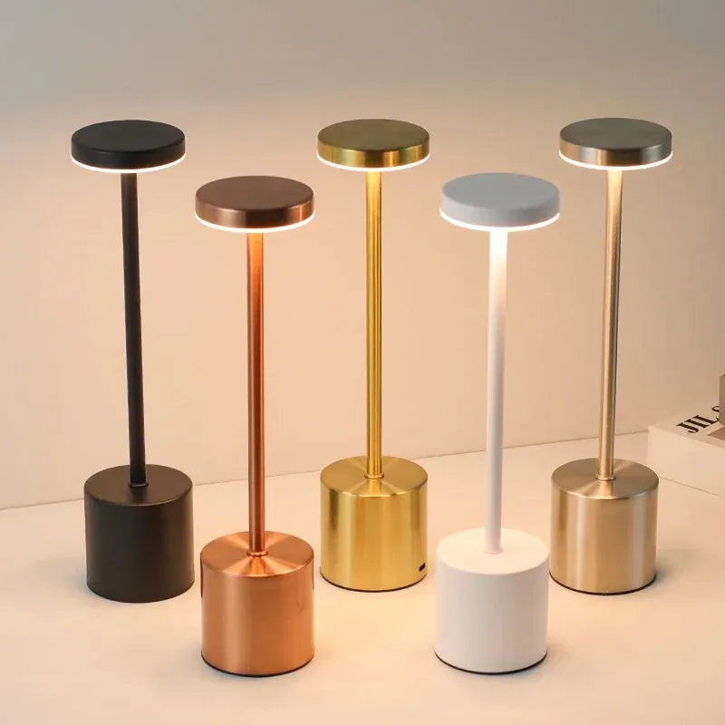LampeHub Lampe de chevet Tactile Sans-fil Doré