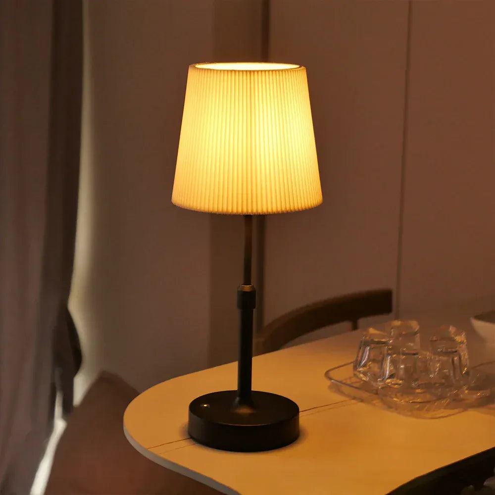 LampeHub Lampe de chevet Tissu Plissé