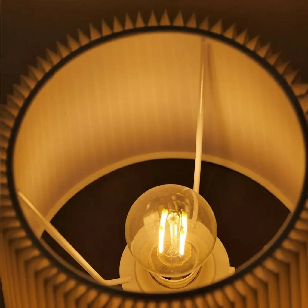 LampeHub Lampe de chevet Tissu Plissé