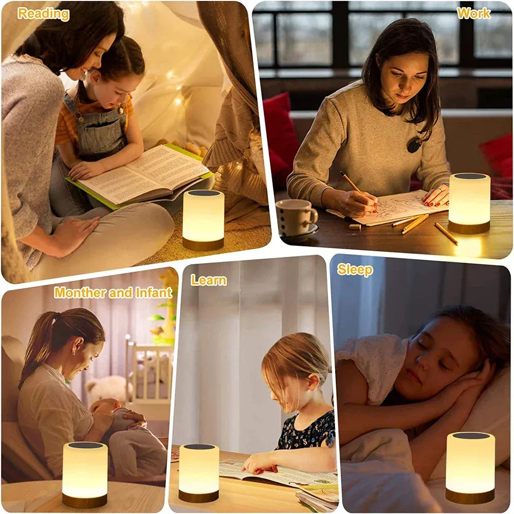 LampeHub Lampe de chevet Veilleuse Tactile RGB