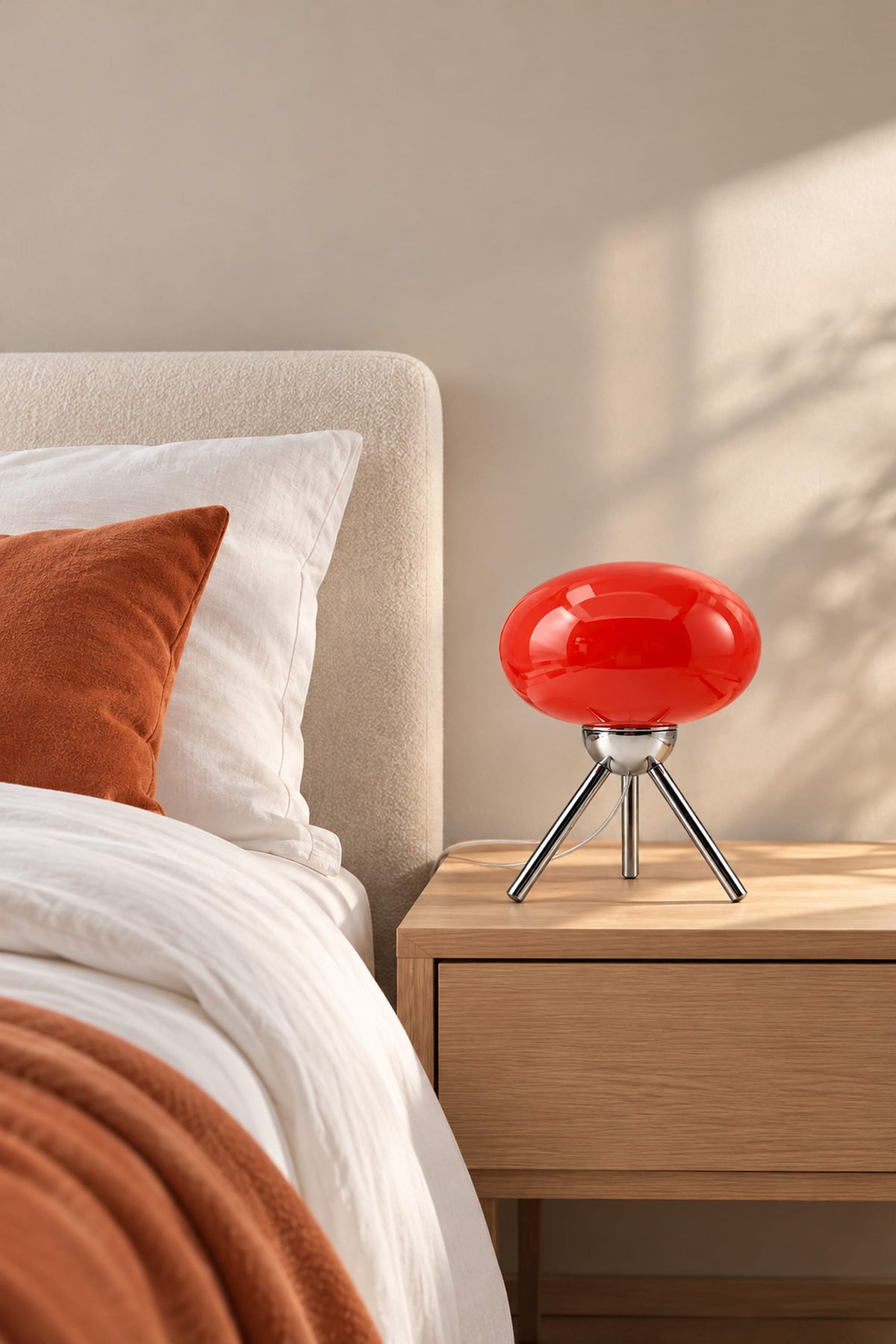LampeHub Lampe Lampe Bauhaus Boule de Verre sur Trépied – Rouge ou Verte