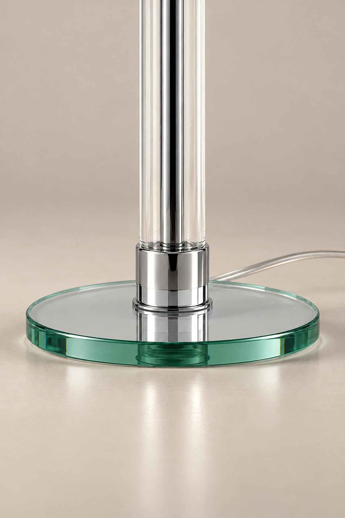 LampeHub Lampe Lampe Bauhaus Dôme Opalin – Lampe de Table Verre et Chrome