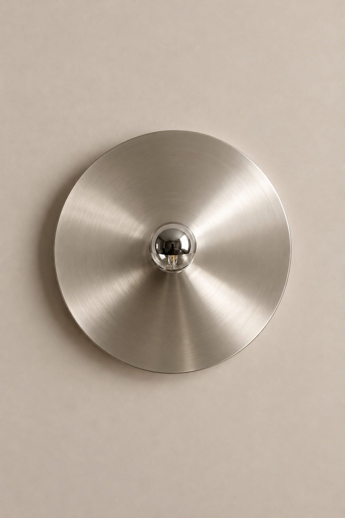 LampeHub Lampe Lisse – Argent Applique Bauhaus Disque Ondulé – Soucoupe Rétro Space Age
